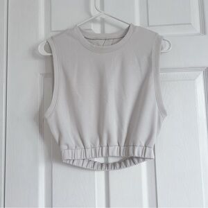 NWT Hollister Sleeveless Gray Open Back Cooldown active top